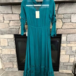 Mia Joy Dark Green Boho Dress